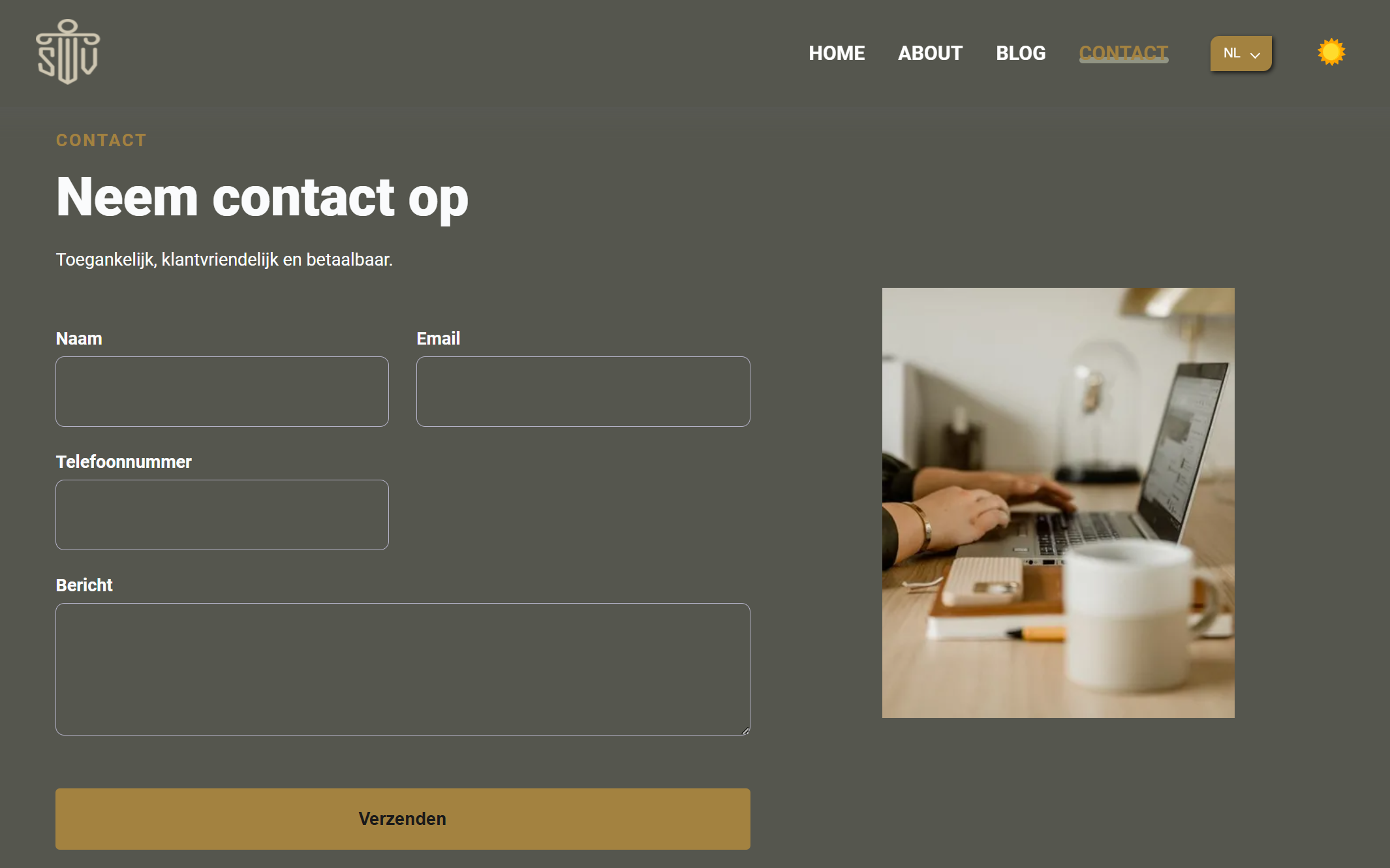 Contact page